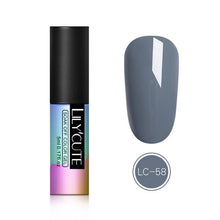 Load image into Gallery viewer, LILYCUTE 90 Colors 5ML Soak Off UV Gel Polish Pure Color Nail Gel Grey Nude Series Long Lasting Gel Nail Art Varnish Manicure
