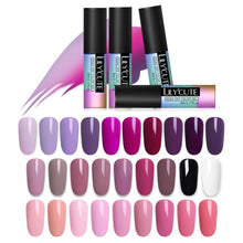 Load image into Gallery viewer, LILYCUTE 5ML Pink Nude Soak Off UV Gel Polish Purple Black White Nail Gel Long Lasting Pure Color Gel Nail Varnish Manicure