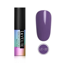Load image into Gallery viewer, LILYCUTE 5ML Pink Nude Soak Off UV Gel Polish Purple Black White Nail Gel Long Lasting Pure Color Gel Nail Varnish Manicure