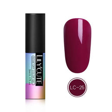 Load image into Gallery viewer, LILYCUTE 5ML Pink Nude Soak Off UV Gel Polish Purple Black White Nail Gel Long Lasting Pure Color Gel Nail Varnish Manicure