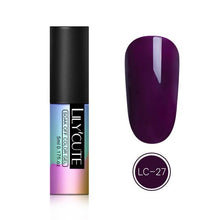 Load image into Gallery viewer, LILYCUTE 5ML Pink Nude Soak Off UV Gel Polish Purple Black White Nail Gel Long Lasting Pure Color Gel Nail Varnish Manicure