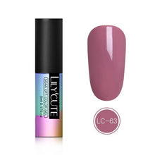 Load image into Gallery viewer, LILYCUTE 5ML Pink Nude Soak Off UV Gel Polish Purple Black White Nail Gel Long Lasting Pure Color Gel Nail Varnish Manicure