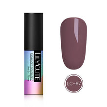 Load image into Gallery viewer, LILYCUTE 5ML Pink Nude Soak Off UV Gel Polish Purple Black White Nail Gel Long Lasting Pure Color Gel Nail Varnish Manicure