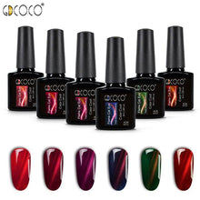 Load image into Gallery viewer, GDCOCO 3D Cat Eye Gel 2019 Newest Flame Red Color Nail Gel Polish Soak off UV LED Gel Varnish Glitter Magnet DIY Gel Lacquer
