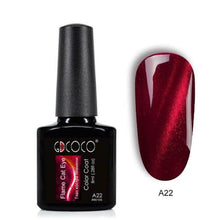Load image into Gallery viewer, GDCOCO 3D Cat Eye Gel 2019 Newest Flame Red Color Nail Gel Polish Soak off UV LED Gel Varnish Glitter Magnet DIY Gel Lacquer
