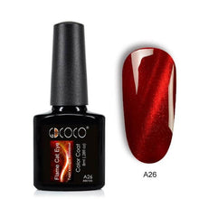 Load image into Gallery viewer, GDCOCO 3D Cat Eye Gel 2019 Newest Flame Red Color Nail Gel Polish Soak off UV LED Gel Varnish Glitter Magnet DIY Gel Lacquer