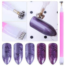 Load image into Gallery viewer, Full beauty Double-end Cat Eye Magnet Stick 3D Magic Effect Gel Polish Varnish Line Stripe Charms Nail Magnetic Tools CH537-1