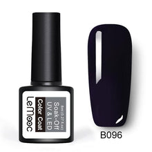 Load image into Gallery viewer, LEMOOC Glitter Gel Nail Polish 8ml Soak Off UV Gel 70 Colors Pure Color Nail Gel Varnish DIY Nail Art Manicure Nail Gel Lacquer