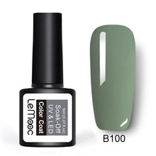 Load image into Gallery viewer, LEMOOC Glitter Gel Nail Polish 8ml Soak Off UV Gel 70 Colors Pure Color Nail Gel Varnish DIY Nail Art Manicure Nail Gel Lacquer