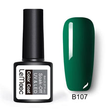 Load image into Gallery viewer, LEMOOC Glitter Gel Nail Polish 8ml Soak Off UV Gel 70 Colors Pure Color Nail Gel Varnish DIY Nail Art Manicure Nail Gel Lacquer