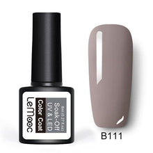 Load image into Gallery viewer, LEMOOC Glitter Gel Nail Polish 8ml Soak Off UV Gel 70 Colors Pure Color Nail Gel Varnish DIY Nail Art Manicure Nail Gel Lacquer