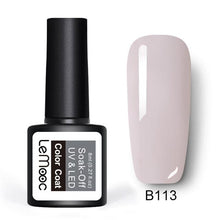 Load image into Gallery viewer, LEMOOC Glitter Gel Nail Polish 8ml Soak Off UV Gel 70 Colors Pure Color Nail Gel Varnish DIY Nail Art Manicure Nail Gel Lacquer