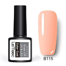 Load image into Gallery viewer, LEMOOC Glitter Gel Nail Polish 8ml Soak Off UV Gel 70 Colors Pure Color Nail Gel Varnish DIY Nail Art Manicure Nail Gel Lacquer
