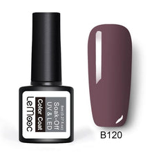 Load image into Gallery viewer, LEMOOC Glitter Gel Nail Polish 8ml Soak Off UV Gel 70 Colors Pure Color Nail Gel Varnish DIY Nail Art Manicure Nail Gel Lacquer
