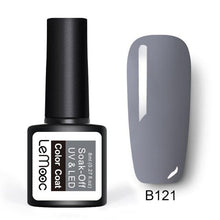 Load image into Gallery viewer, LEMOOC Glitter Gel Nail Polish 8ml Soak Off UV Gel 70 Colors Pure Color Nail Gel Varnish DIY Nail Art Manicure Nail Gel Lacquer