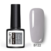 Load image into Gallery viewer, LEMOOC Glitter Gel Nail Polish 8ml Soak Off UV Gel 70 Colors Pure Color Nail Gel Varnish DIY Nail Art Manicure Nail Gel Lacquer