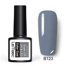 Load image into Gallery viewer, LEMOOC Glitter Gel Nail Polish 8ml Soak Off UV Gel 70 Colors Pure Color Nail Gel Varnish DIY Nail Art Manicure Nail Gel Lacquer