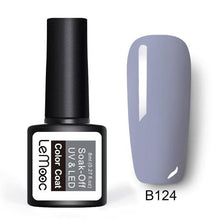Load image into Gallery viewer, LEMOOC Glitter Gel Nail Polish 8ml Soak Off UV Gel 70 Colors Pure Color Nail Gel Varnish DIY Nail Art Manicure Nail Gel Lacquer