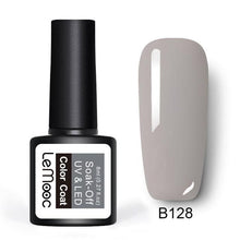 Load image into Gallery viewer, LEMOOC Glitter Gel Nail Polish 8ml Soak Off UV Gel 70 Colors Pure Color Nail Gel Varnish DIY Nail Art Manicure Nail Gel Lacquer