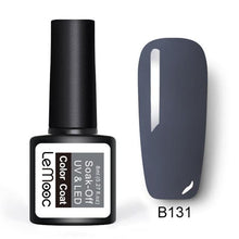 Load image into Gallery viewer, LEMOOC Glitter Gel Nail Polish 8ml Soak Off UV Gel 70 Colors Pure Color Nail Gel Varnish DIY Nail Art Manicure Nail Gel Lacquer