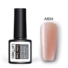 Load image into Gallery viewer, LEMOOC Glitter Gel Nail Polish 8ml Soak Off UV Gel 70 Colors Pure Color Nail Gel Varnish DIY Nail Art Manicure Nail Gel Lacquer