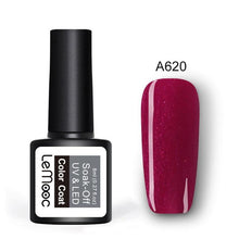 Load image into Gallery viewer, LEMOOC Glitter Gel Nail Polish 8ml Soak Off UV Gel 70 Colors Pure Color Nail Gel Varnish DIY Nail Art Manicure Nail Gel Lacquer