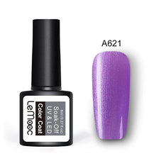 Load image into Gallery viewer, LEMOOC Glitter Gel Nail Polish 8ml Soak Off UV Gel 70 Colors Pure Color Nail Gel Varnish DIY Nail Art Manicure Nail Gel Lacquer