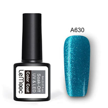 Load image into Gallery viewer, LEMOOC Glitter Gel Nail Polish 8ml Soak Off UV Gel 70 Colors Pure Color Nail Gel Varnish DIY Nail Art Manicure Nail Gel Lacquer