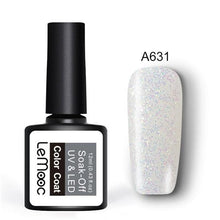 Load image into Gallery viewer, LEMOOC Glitter Gel Nail Polish 8ml Soak Off UV Gel 70 Colors Pure Color Nail Gel Varnish DIY Nail Art Manicure Nail Gel Lacquer