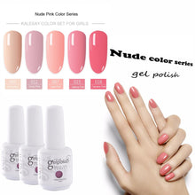 Load image into Gallery viewer, MEIKSAY 15ML Nude Series Gel Polish UV Gel Nail Polish Semi Permanent Pink Gelpolish GelLak Lacquer Top Base Coat Primer Varnish