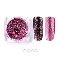 Load image into Gallery viewer, ROSALIND Nail Art Mirror Glitter Flakes Sequins UV Gel Polish Decorations Chrome Pigment Manicure Holographic Nail Powder