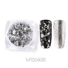 Load image into Gallery viewer, ROSALIND Nail Art Mirror Glitter Flakes Sequins UV Gel Polish Decorations Chrome Pigment Manicure Holographic Nail Powder