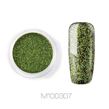 Load image into Gallery viewer, ROSALIND Nail Art Mirror Glitter Flakes Sequins UV Gel Polish Decorations Chrome Pigment Manicure Holographic Nail Powder