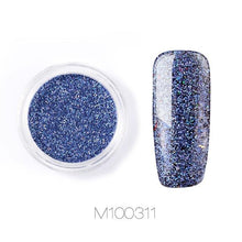 Load image into Gallery viewer, ROSALIND Nail Art Mirror Glitter Flakes Sequins UV Gel Polish Decorations Chrome Pigment Manicure Holographic Nail Powder