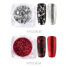 Load image into Gallery viewer, ROSALIND Nail Art Mirror Glitter Flakes Sequins UV Gel Polish Decorations Chrome Pigment Manicure Holographic Nail Powder
