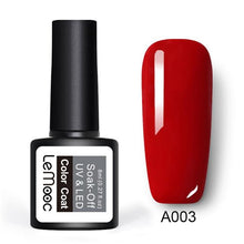 Load image into Gallery viewer, LEMOOC Gel Nail Polish 186 Pure Colors 8ml Soak Off UV Gel Nail Gel Polish Cosmetics Nail Art Manicure Nails Gel Polish