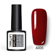 Load image into Gallery viewer, LEMOOC Gel Nail Polish 186 Pure Colors 8ml Soak Off UV Gel Nail Gel Polish Cosmetics Nail Art Manicure Nails Gel Polish