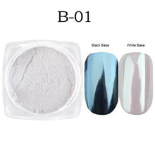 Load image into Gallery viewer, Full Beauty 1 Box Nail Glitter Mirror Pearl Powder Polishing For Nail Decoration Shell Nail Art Chrome Pigment Dust CHB01/02/03