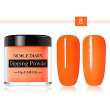 Load image into Gallery viewer, NICOLE DIARY 10ml Dipping French Powder Dip Glitter Without Lamp Cure Gradient Base Top Activator Liquid Nail Art Decorations