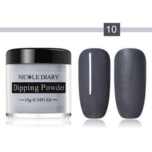 Load image into Gallery viewer, NICOLE DIARY 10ml Dipping French Powder Dip Glitter Without Lamp Cure Gradient Base Top Activator Liquid Nail Art Decorations