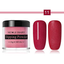 Load image into Gallery viewer, NICOLE DIARY 10ml Dipping French Powder Dip Glitter Without Lamp Cure Gradient Base Top Activator Liquid Nail Art Decorations