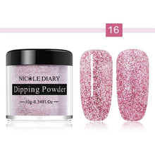 Load image into Gallery viewer, NICOLE DIARY 10ml Dipping French Powder Dip Glitter Without Lamp Cure Gradient Base Top Activator Liquid Nail Art Decorations