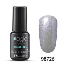 Load image into Gallery viewer, Inagla 8ML Nail Art Pure Color Gel Nail Polish Nail Manicure Top Base Need Soak off Enamel Gel Polish LED UV Gel Varnish