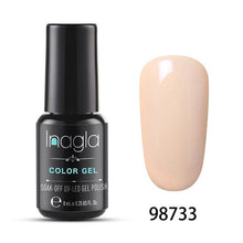 Load image into Gallery viewer, Inagla 8ML Nail Art Pure Color Gel Nail Polish Nail Manicure Top Base Need Soak off Enamel Gel Polish LED UV Gel Varnish