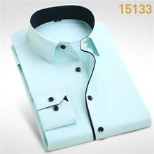 Load image into Gallery viewer, unisplendor Men Dress Shirts 2019 New Man Fashion Long Sleeve Slim Fit High Quality Solid Casual Business Man's Shirt 4XL YN630