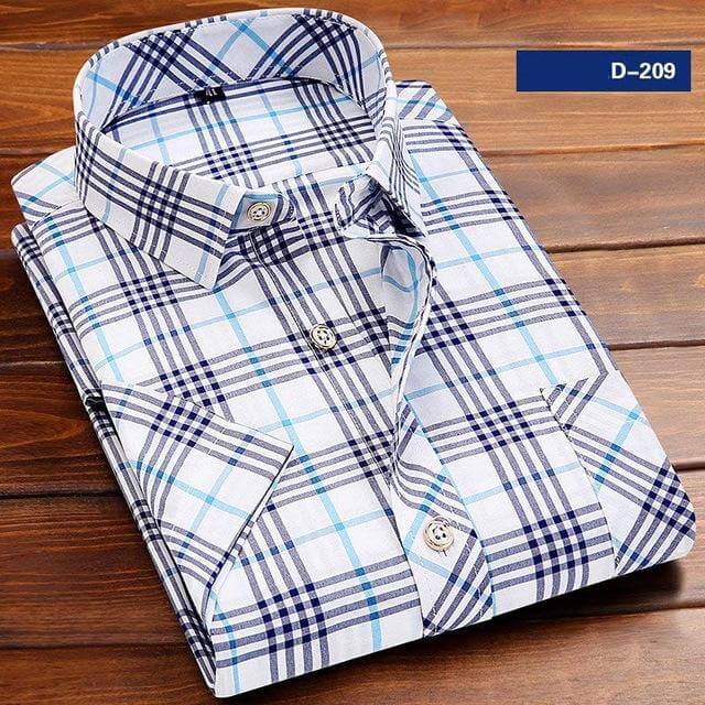 DAVYDAISY 2018 New Arrival Summer Men Shirts Man Classic Plaid Short Sleeve Shirt Fashion Casual Man camisa masculina DS241