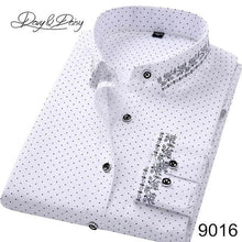 Load image into Gallery viewer, DAVYDAISY Casual Shirt Men Autumn Social Print Dress Slim Fit Long Sleeve Shirt Male Brand Clothing Chemise Homme 4XL DS-165
