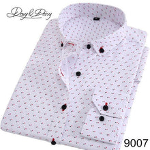 Load image into Gallery viewer, DAVYDAISY Casual Shirt Men Autumn Social Print Dress Slim Fit Long Sleeve Shirt Male Brand Clothing Chemise Homme 4XL DS-165
