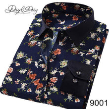 Load image into Gallery viewer, DAVYDAISY Casual Shirt Men Autumn Social Print Dress Slim Fit Long Sleeve Shirt Male Brand Clothing Chemise Homme 4XL DS-165
