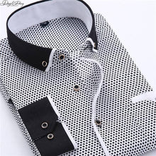 Load image into Gallery viewer, DAVYDAISY High Quality Men Shirt Spring Long Sleeve Turn-Down Collar Dress Polka Dot Print Casual Shirt Men Camisas DS-026
